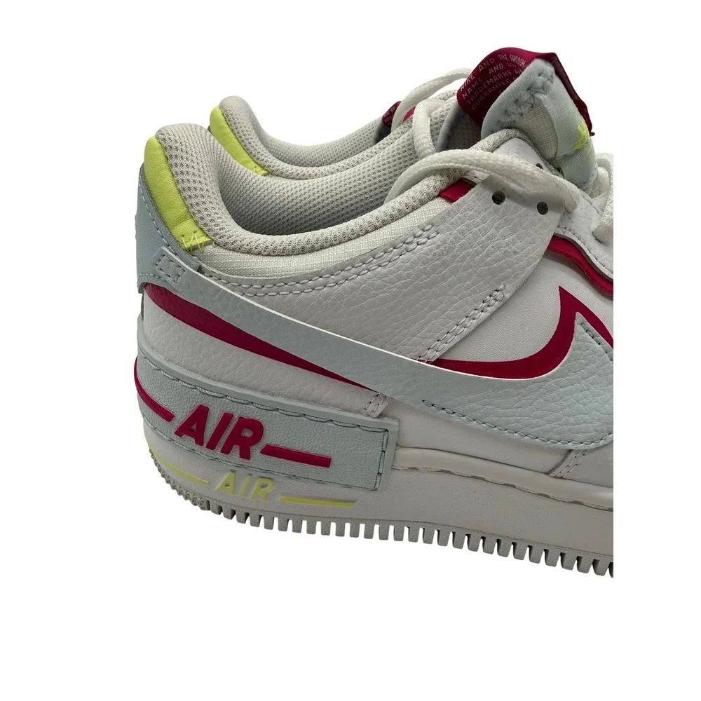 Nike Air Force 1 Shadow White Siren Red‎ Volt Sneakers FQ8885-100 Womens 8.5